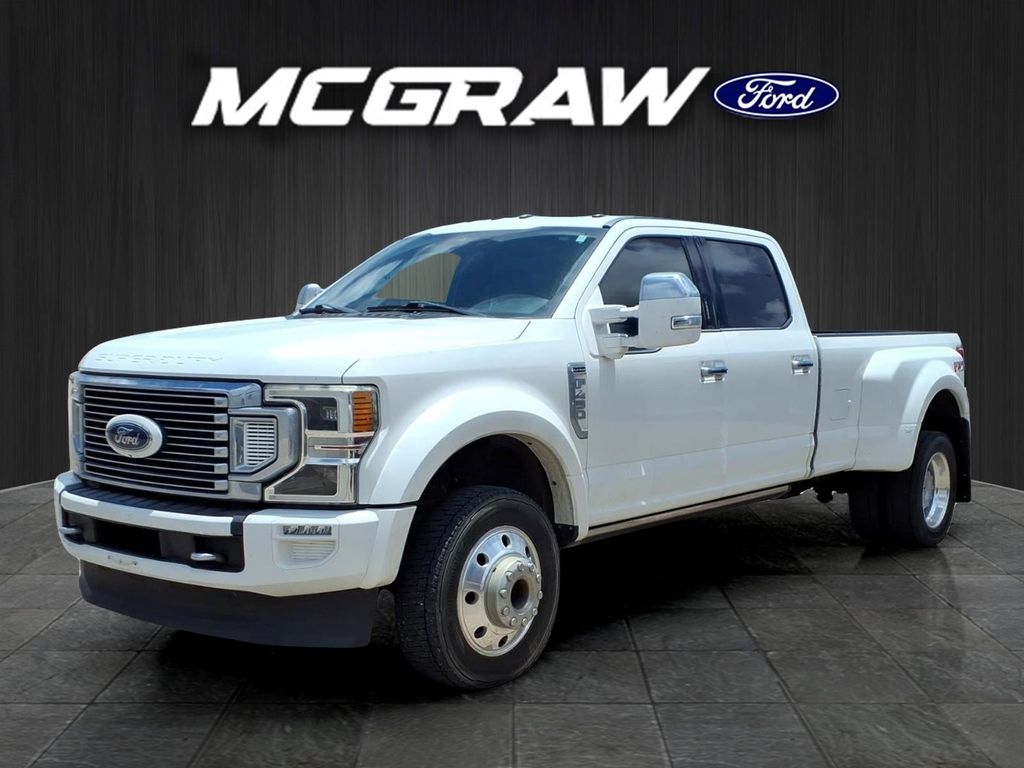 White Metallic 2020 Ford F-450 Super Duty Pickup Truck Four-Wheel Drive Automatic