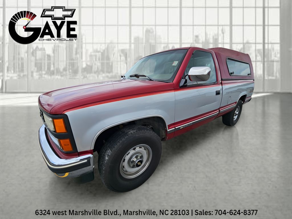 RED/SILVER 1990 Chevrolet C/K 2500 Pickup Truck Four-Wheel Drive Automatic