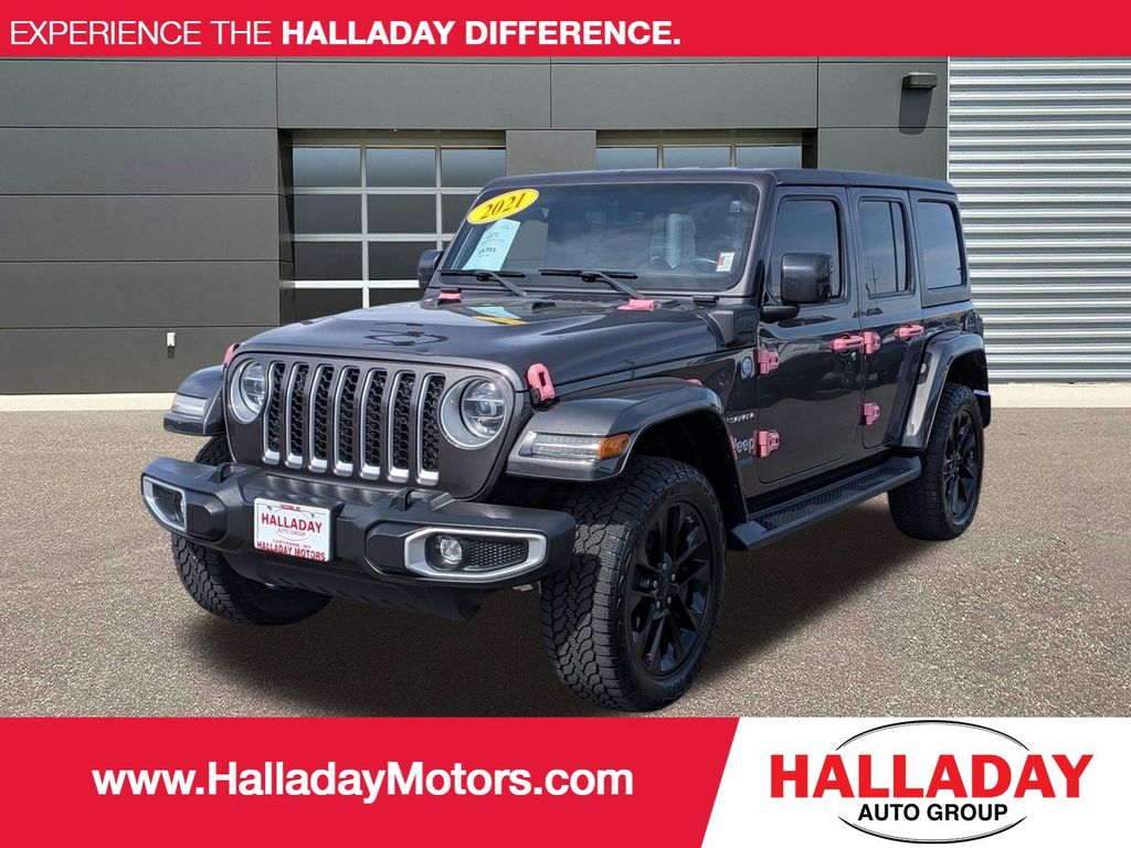 Gray (Granite Crystal Metallic Clearcoat) 2021 Jeep Wrangler 4xe Sahara 4WD SUV / Crossover Four-Wheel Drive 8-Speed Automatic