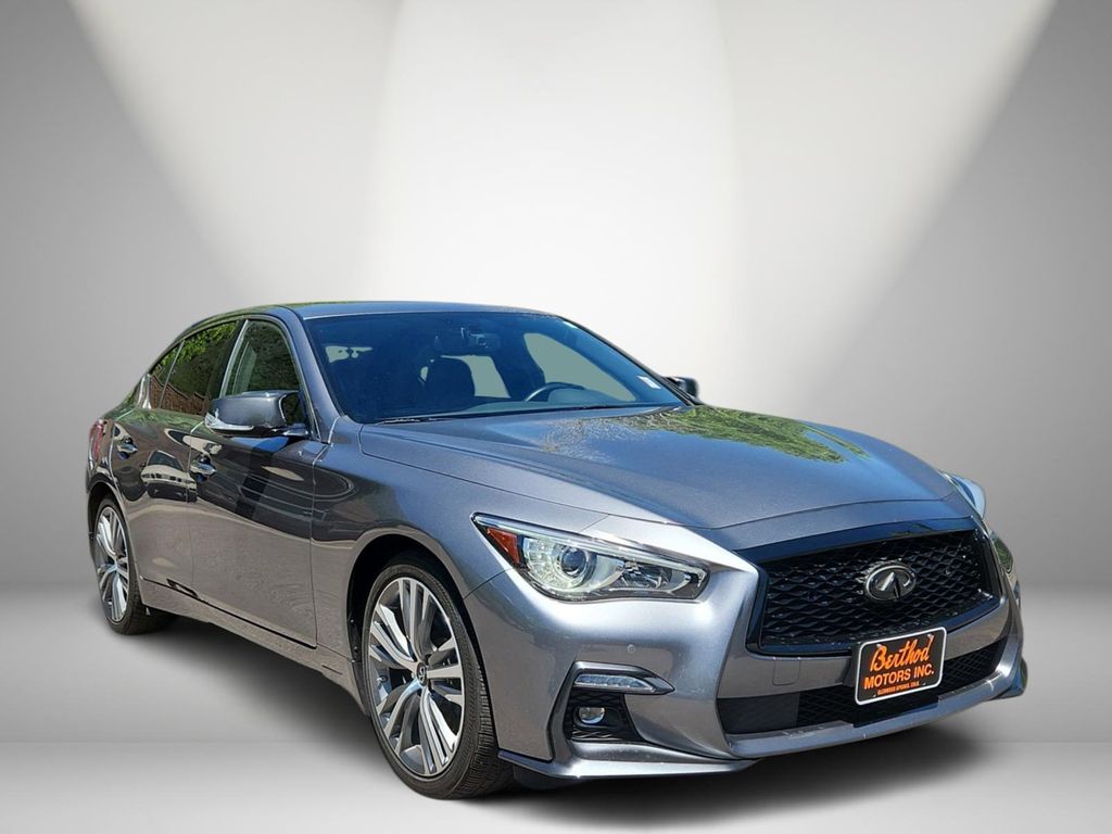 Gray (Graphite Shadow) 2021 INFINITI Q50 3.0t Sensory AWD Sedan All-Wheel Drive 7-Speed Automatic