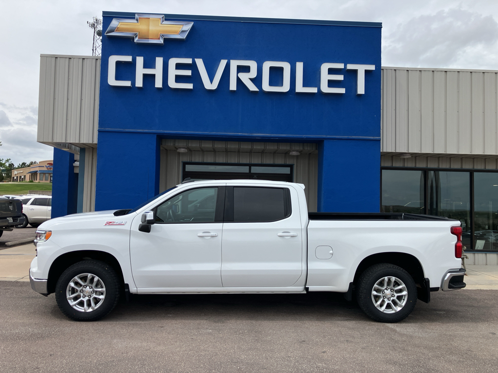 Summit White 2024 Chevrolet Silverado 1500 LT Crew Cab 4WD Pickup Truck Four-Wheel Drive Automatic