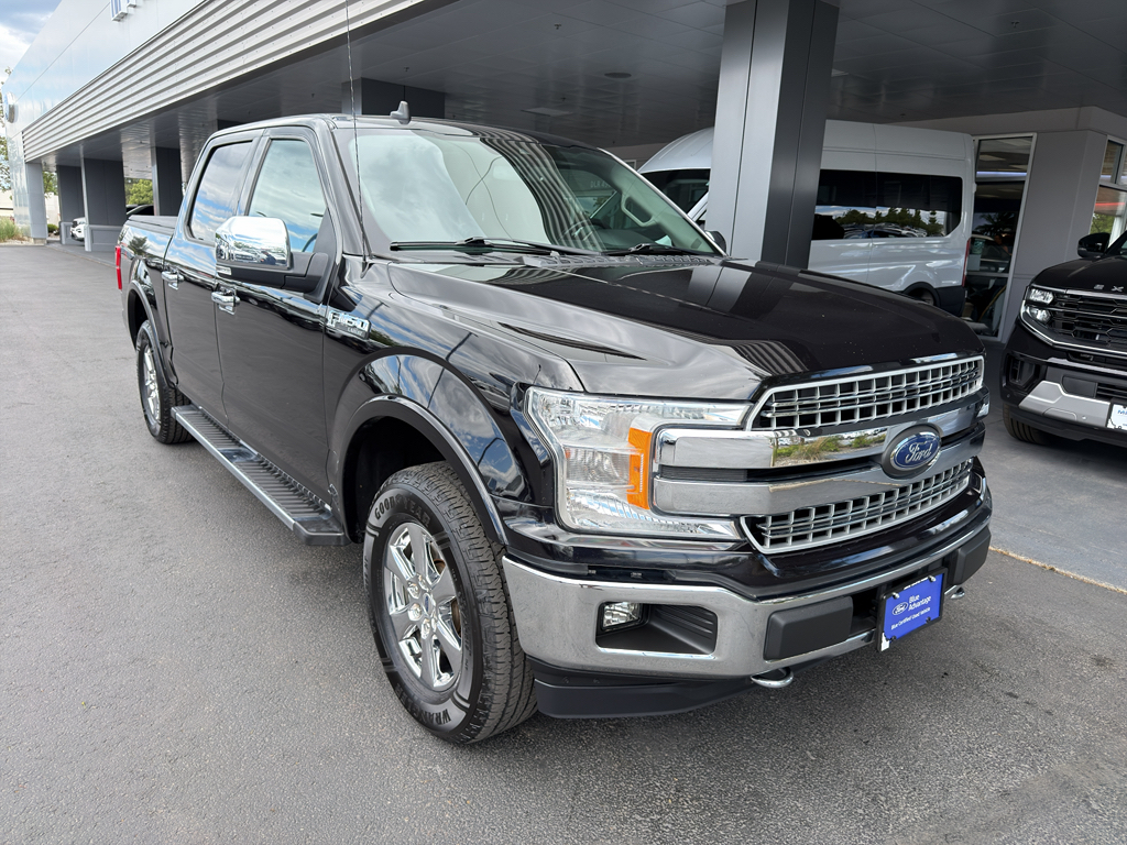 Agate Black Metallic 2019 Ford F-150 Lariat SuperCrew 4WD Pickup Truck Four-Wheel Drive Automatic