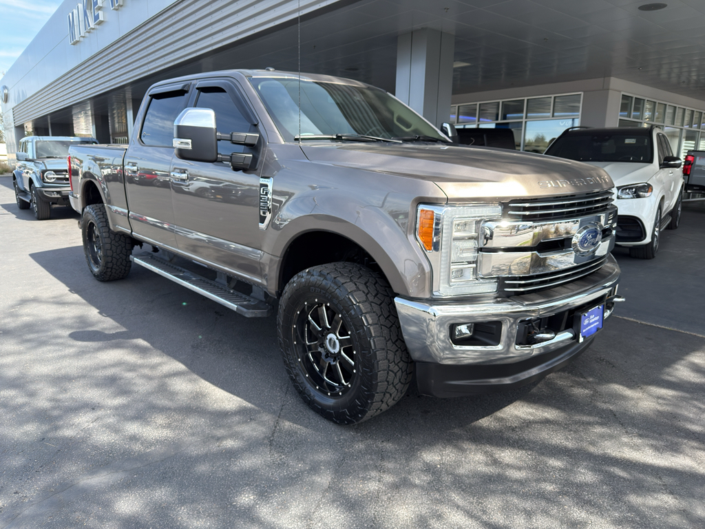 Gray (Stone Grey) 2018 Ford F-350 Super Duty Lariat Crew Cab 4WD Pickup Truck Four-Wheel Drive 6-Speed Automatic