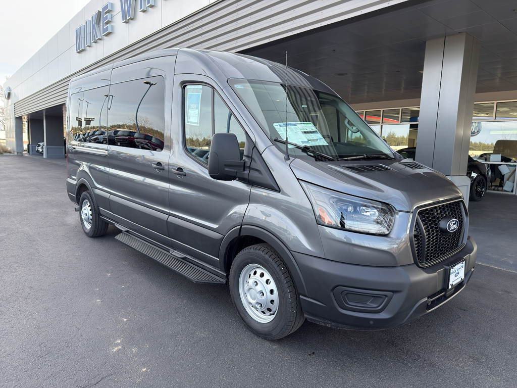 Carbonized Gray Metallic 2026 Ford Transit Passenger 350 XL Medium Roof LB AWD Van All-Wheel Drive Automatic