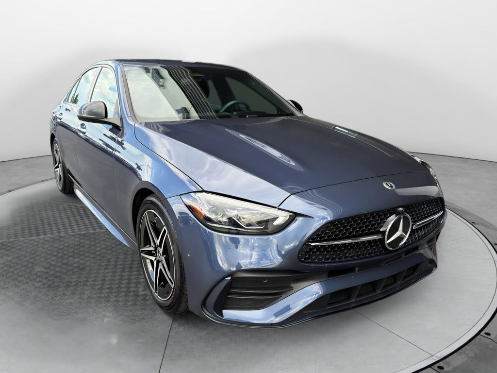 Blue 2024 Mercedes-Benz C-Class Sedan All-Wheel Drive 9-Speed Automatic