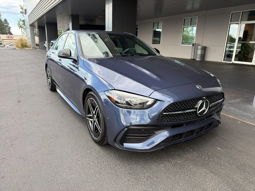 Blue 2024 Mercedes-Benz C-Class Sedan All-Wheel Drive 9-Speed Automatic