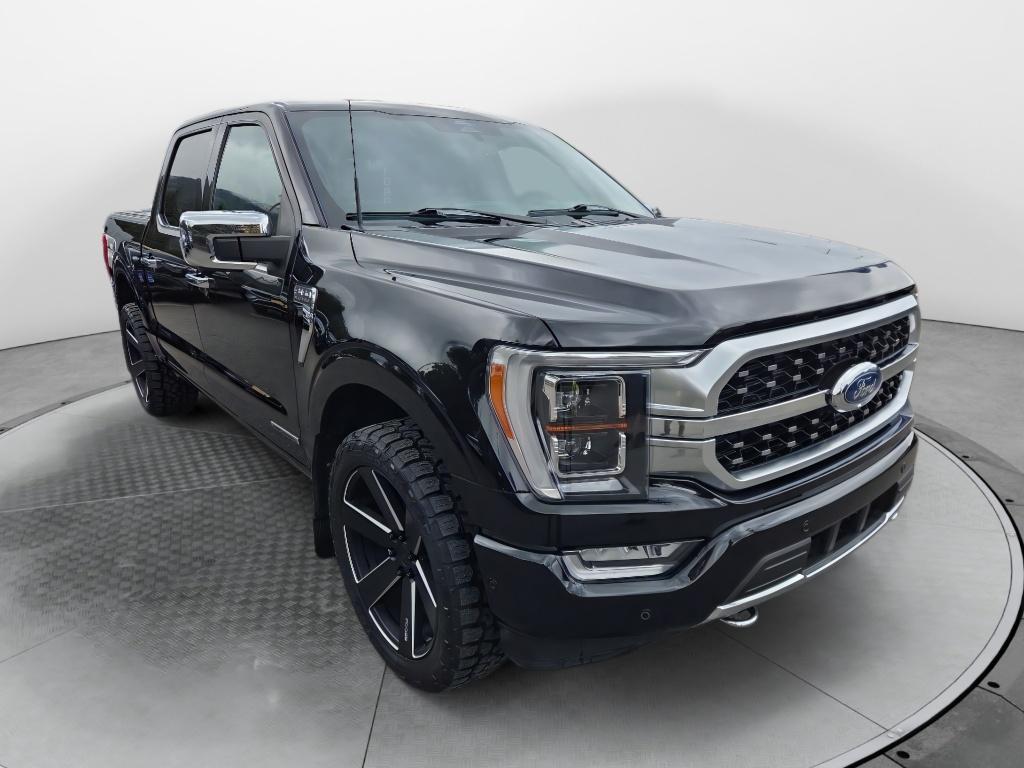 Agate Black Metallic 2021 Ford F-150 Platinum SuperCrew 4WD Pickup Truck Four-Wheel Drive Automatic