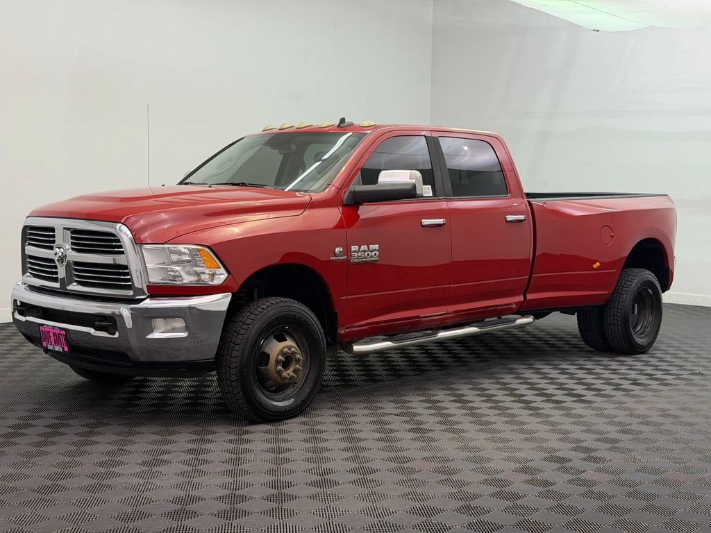 Flame Red Clearcoat 2017 RAM 3500 Pickup Truck Four-Wheel Drive 6-Speed Automatic