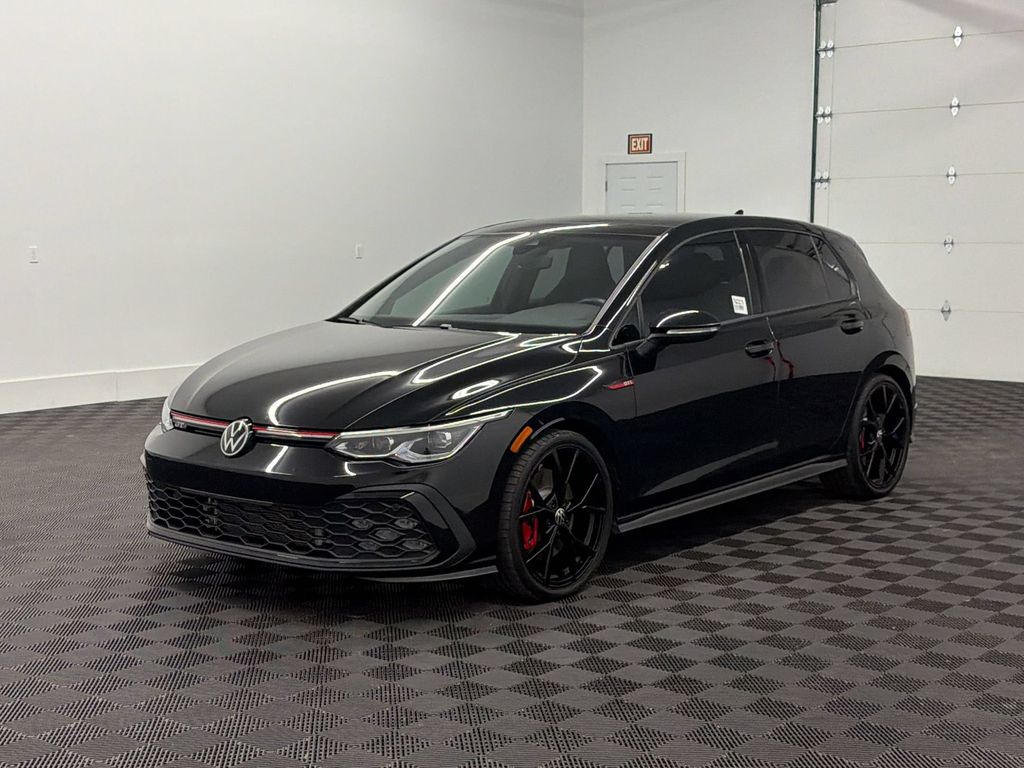 Mythos Black Metallic 2024 Volkswagen Golf GTI Hatchback Front-Wheel Drive 6-Speed Manual