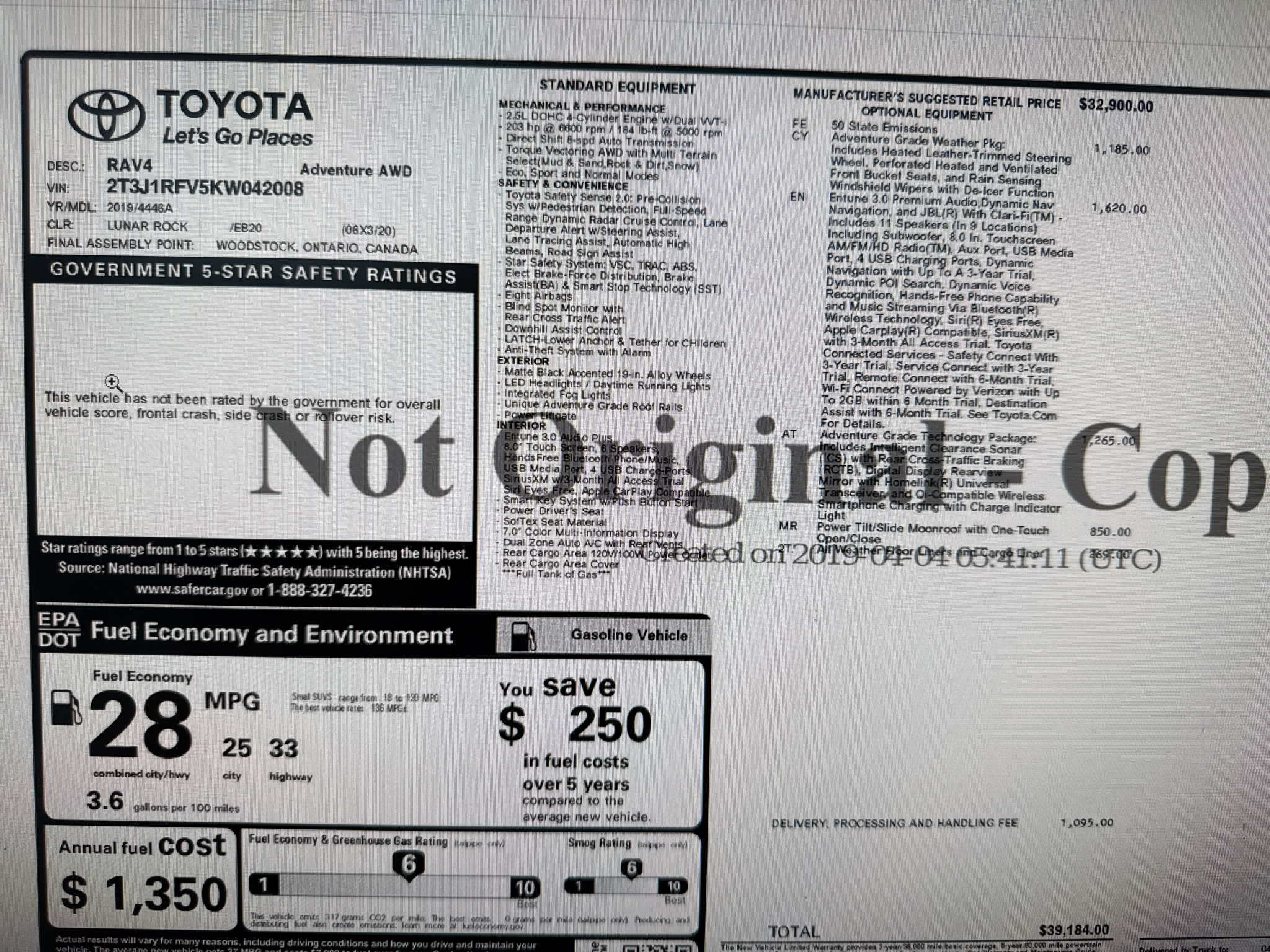 Window sticker