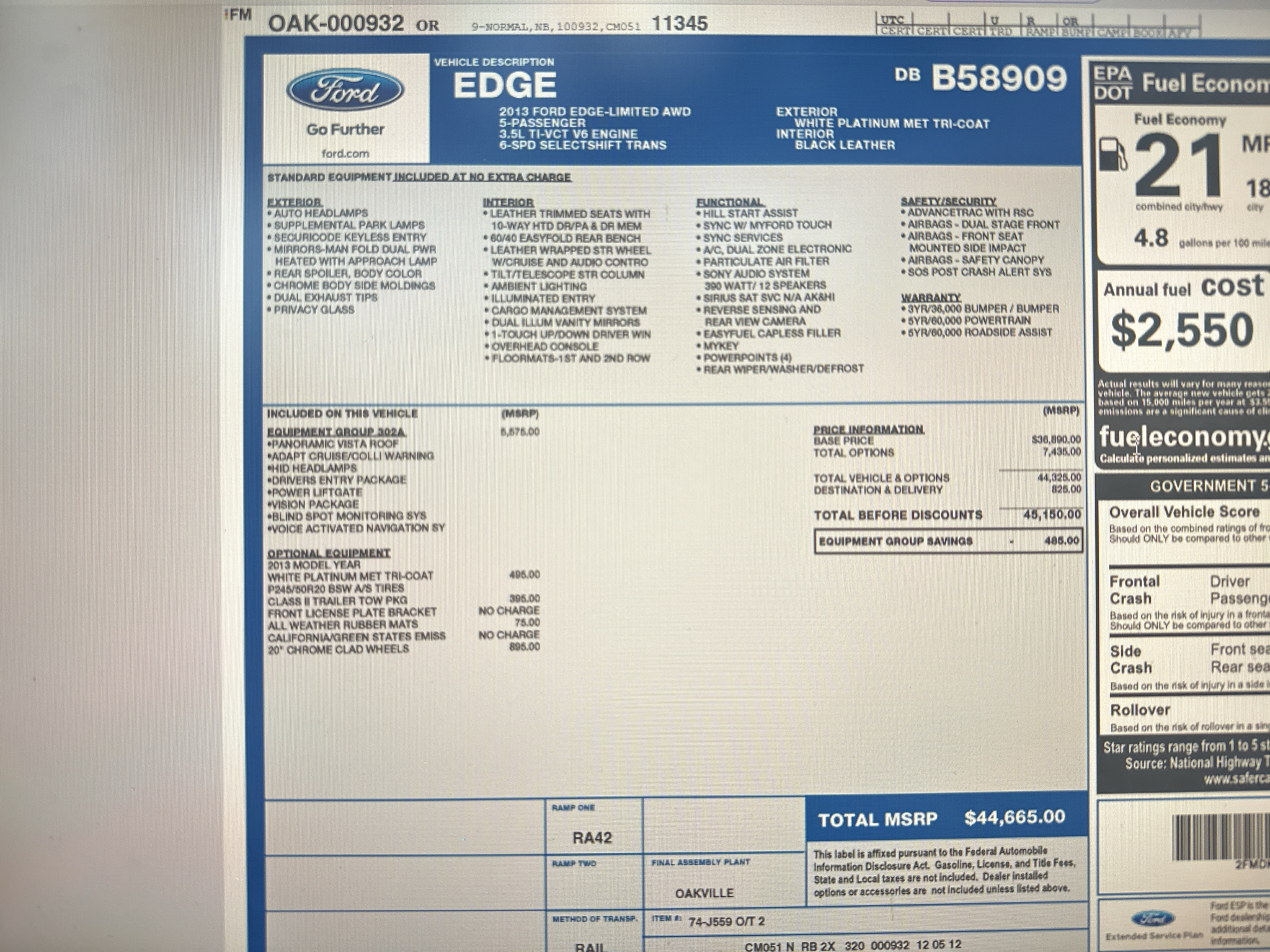 2013 Ford Edge Limited