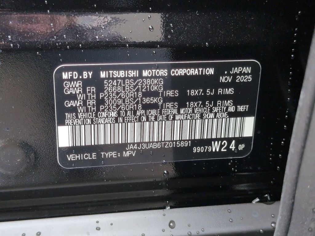 2026 Mitsubishi Outlander ES Labrador Black Pearl at D&E Mitsubishi