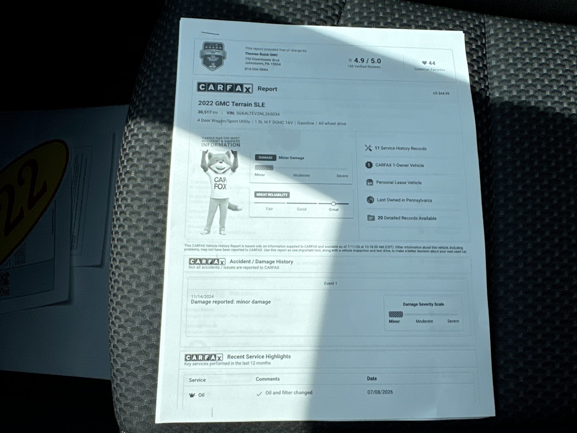 Used 2022 GMC Terrain SUV