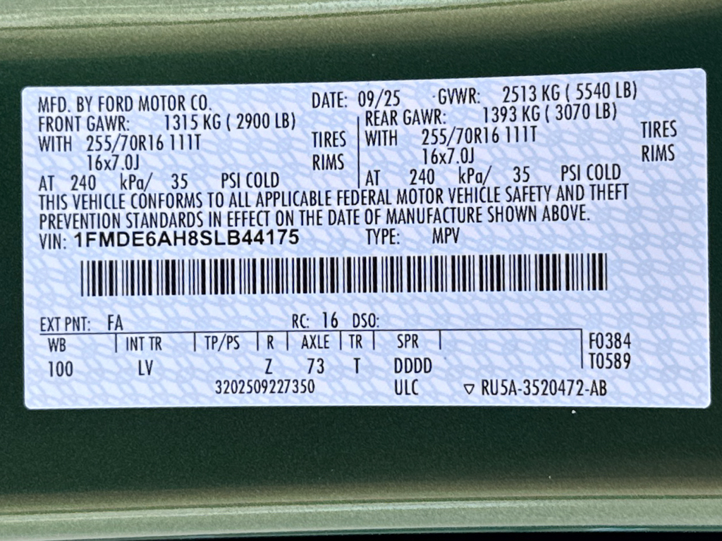 New 2025 Eruption Green Metallic Ford Base image 28