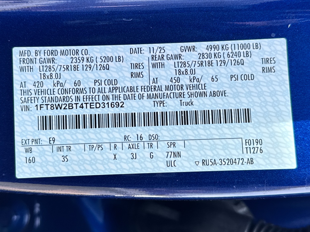 New 2026 Argon Blue Metallic Ford XLT image 32