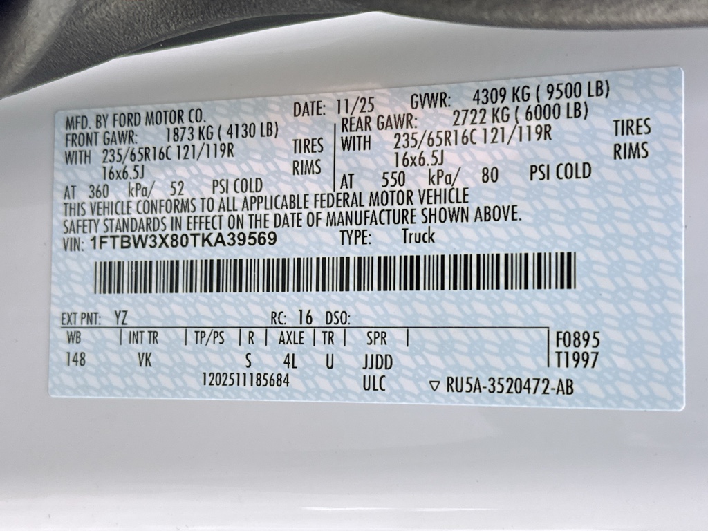 New 2026 Oxford White Ford Base image 30