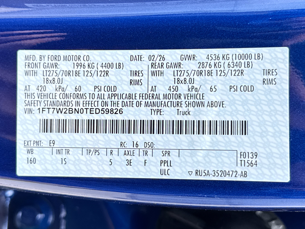 New 2026 Argon Blue Metallic Ford  image 27