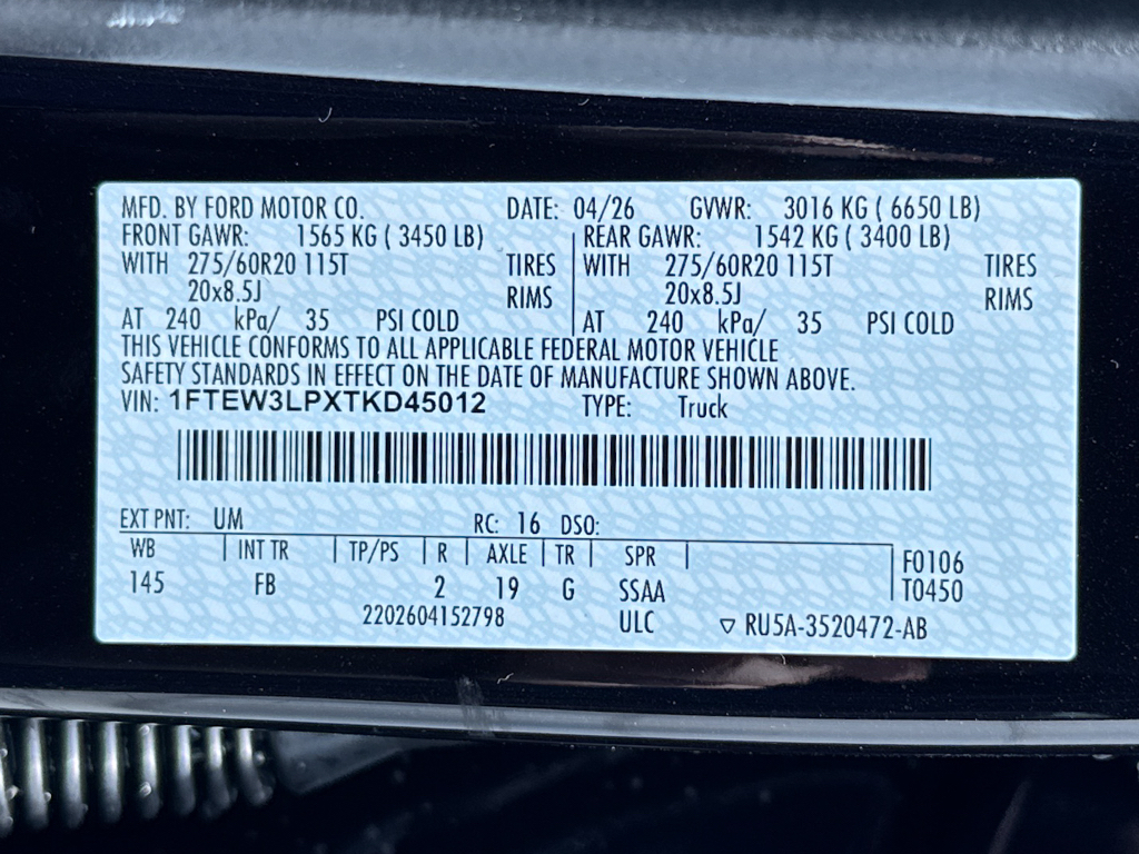 New 2026 Agate Black Metallic Ford XLT image 29