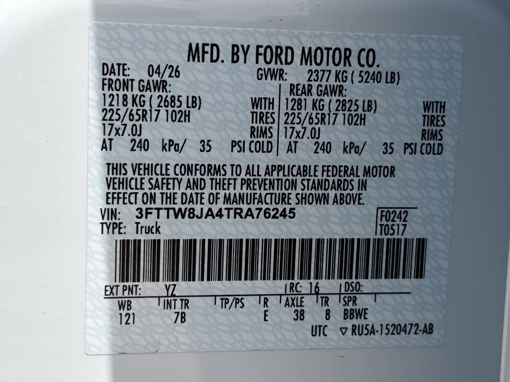 New 2026 Oxford White Ford XLT image 29