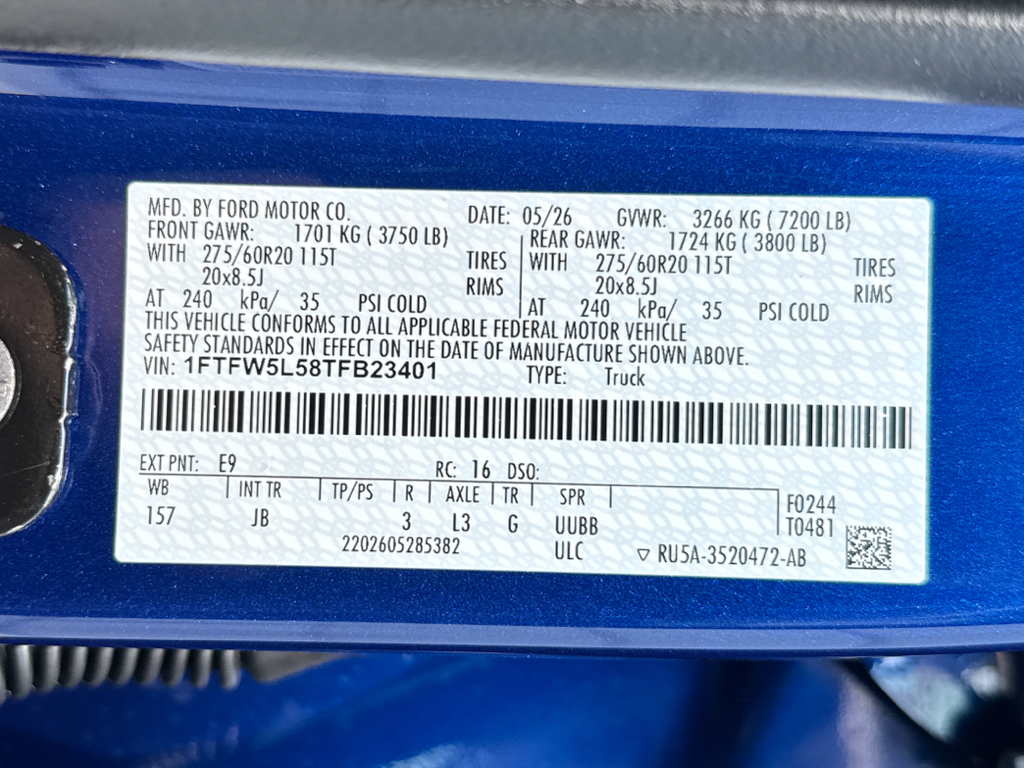 New 2026 Argon Blue Metallic Ford Lariat image 32