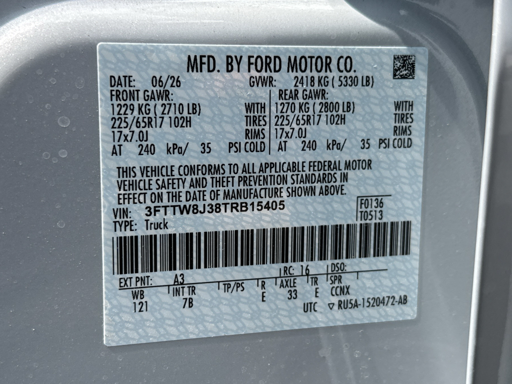 New 2026 Space White Metallic Ford XLT image 27