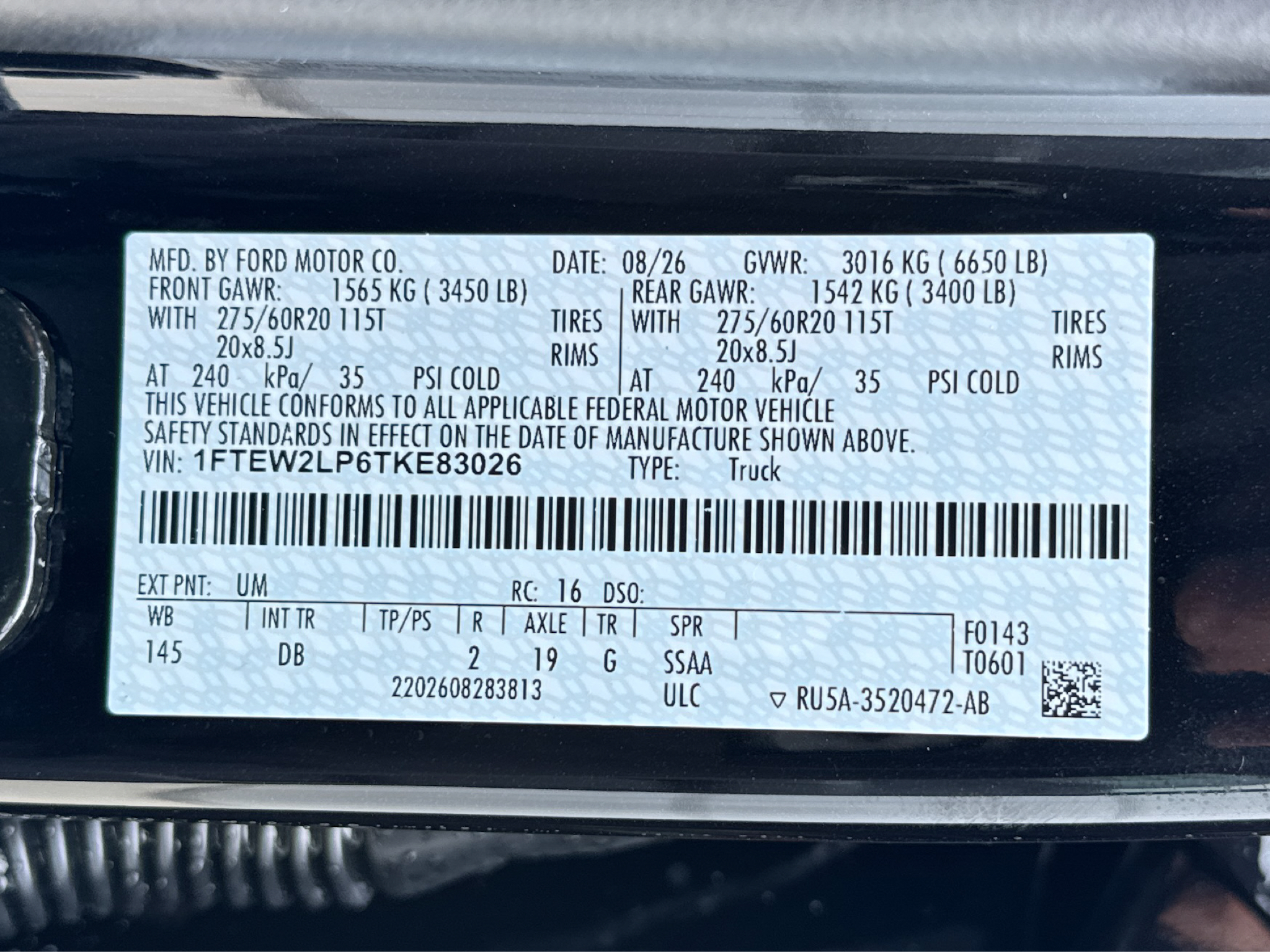 New 2026 Agate Black Metallic Ford STX image 28