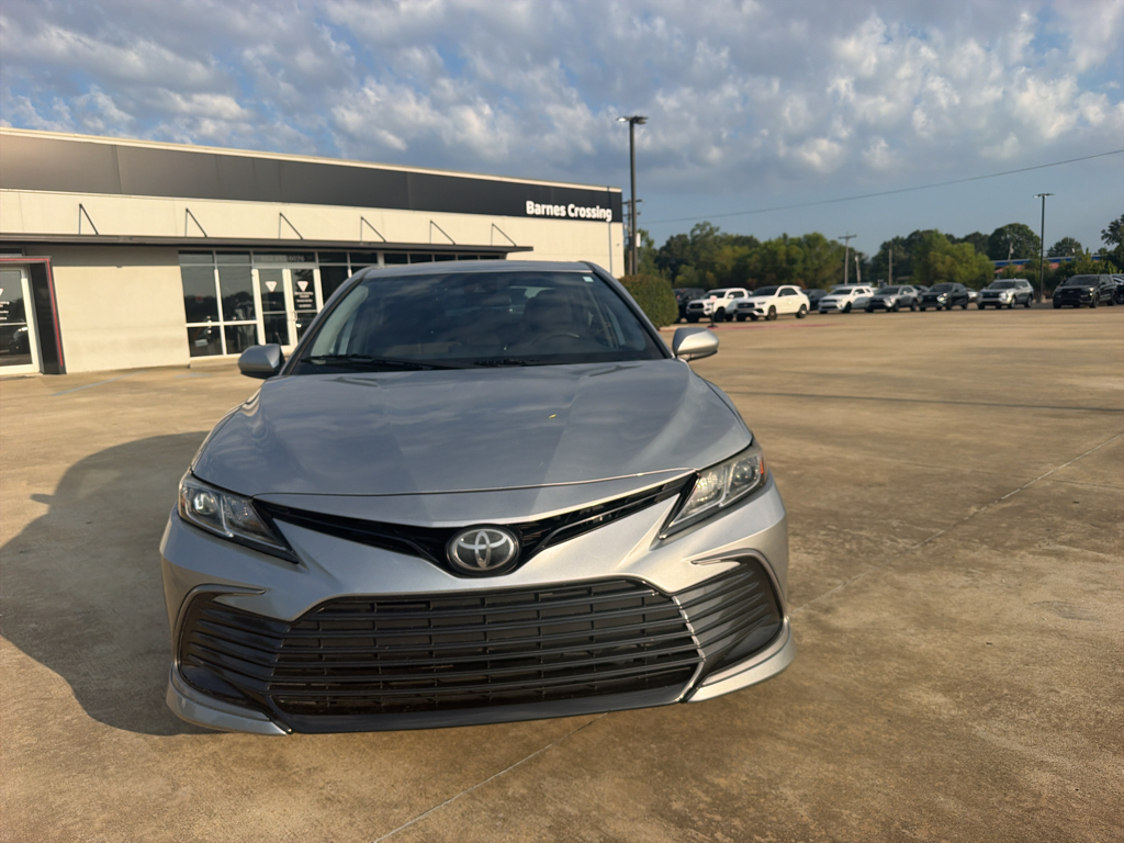 Used 2021 Celestial Silver Metallic Toyota LE image 2