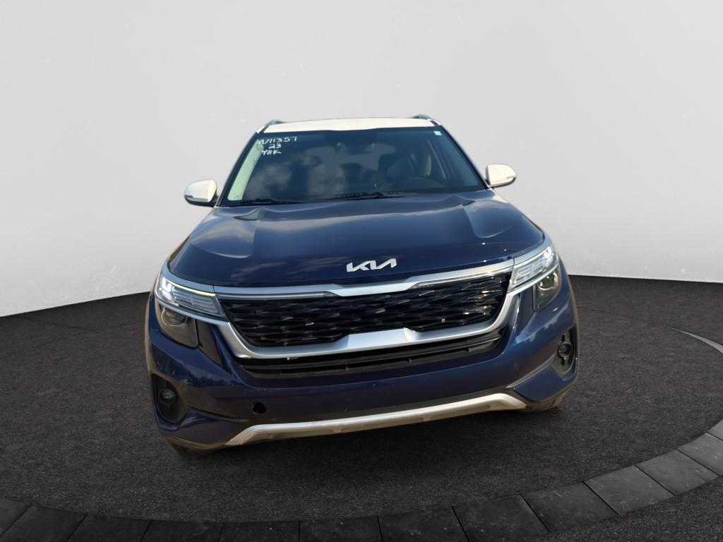 Used 2023 Dark Ocean Blue/White Roof Kia S image 2