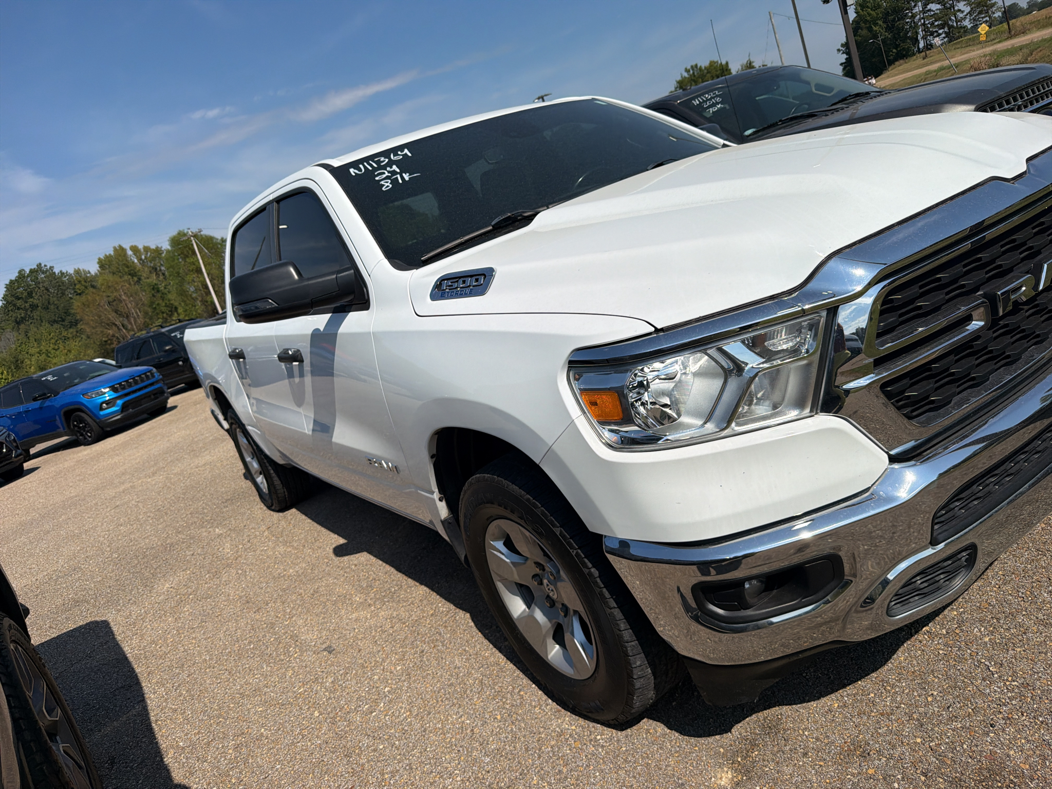 Used 2024 Bright White Clearcoat Ram Lone Star image 3