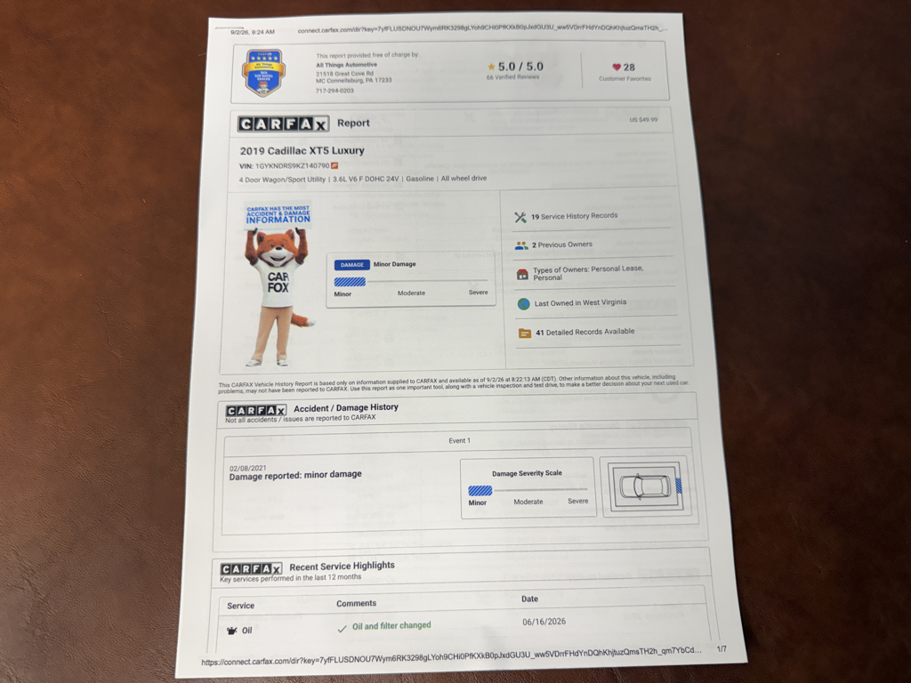 Used 2019 Cadillac XT5 SUV