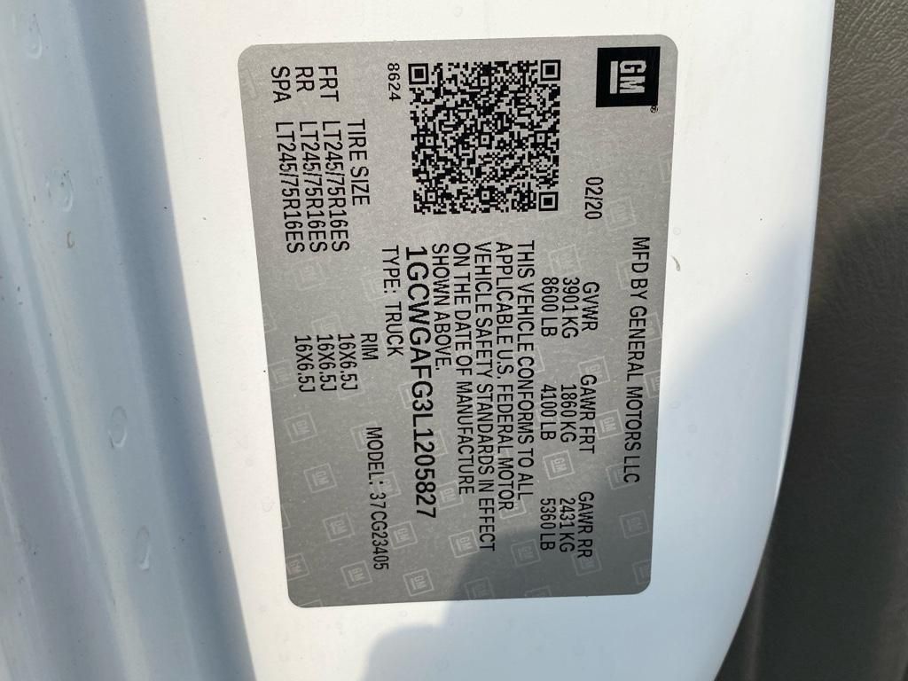 2020 Chevrolet Express 2500 Work Van photo 22