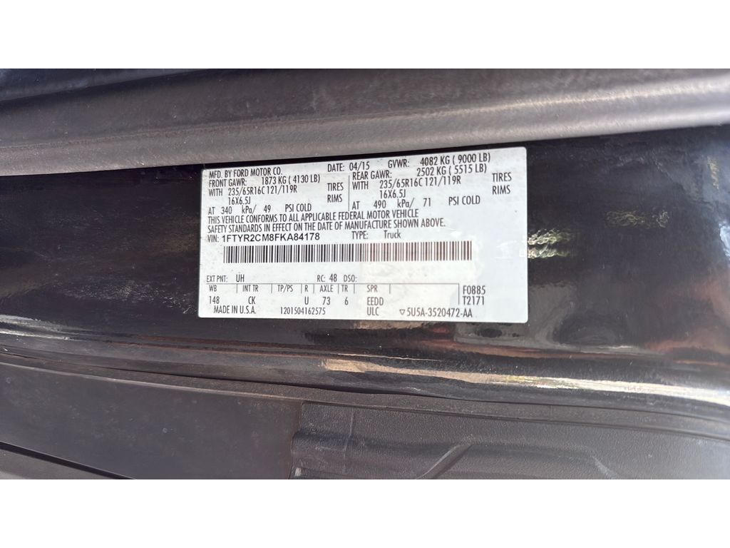 2015 Ford Transit Van T-250 Med Roof Slide Base - photo 23