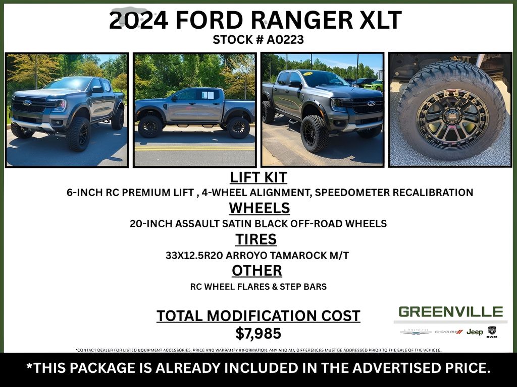 2024 Ford Ranger XLT - Carbonized Gray Metallic exterior view 2