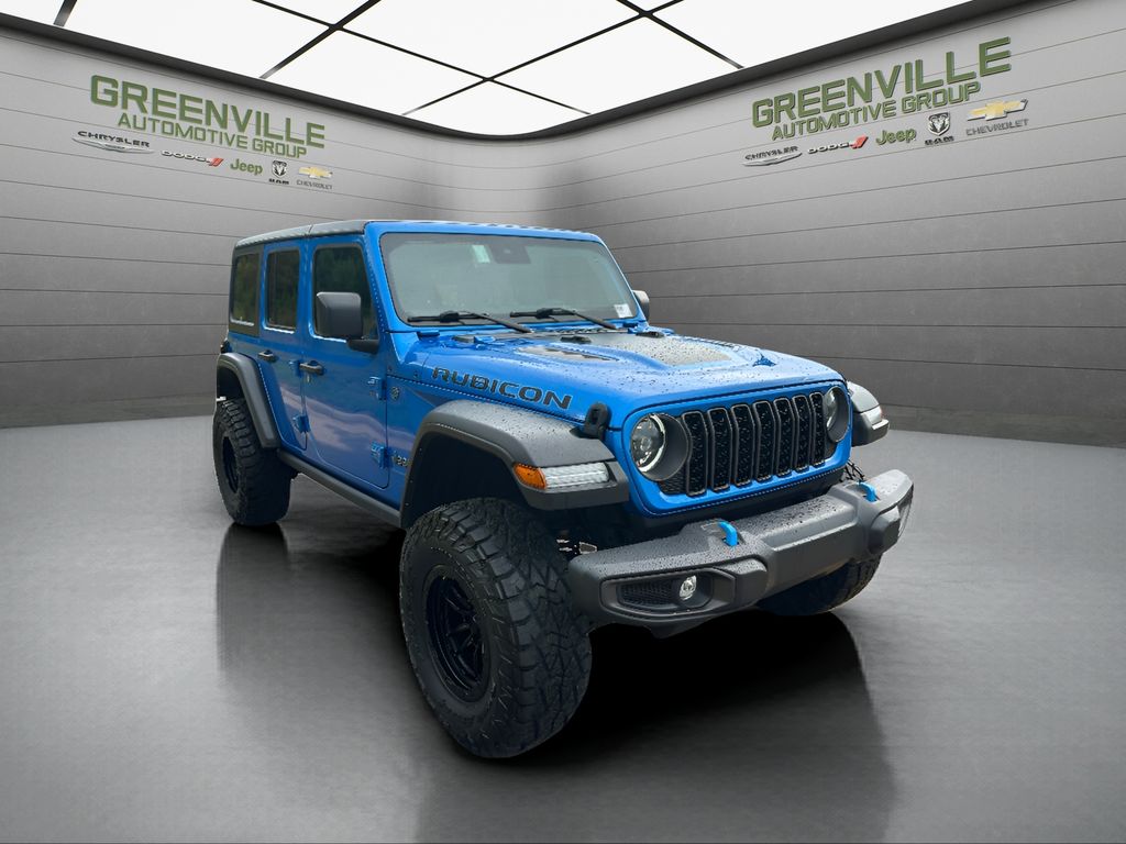 2024 Jeep Wrangler 4xe Rubicon - Hydro Blue Pearlcoat exterior view 3