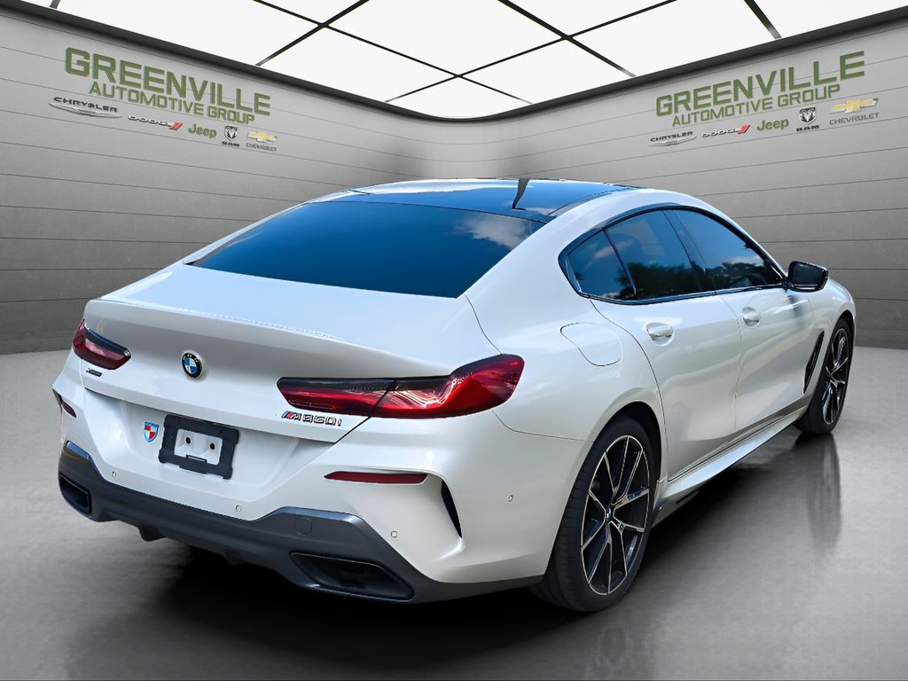 2022 BMW 8 series M850i Grand Coupe - Mineral White Metallic exterior view 5