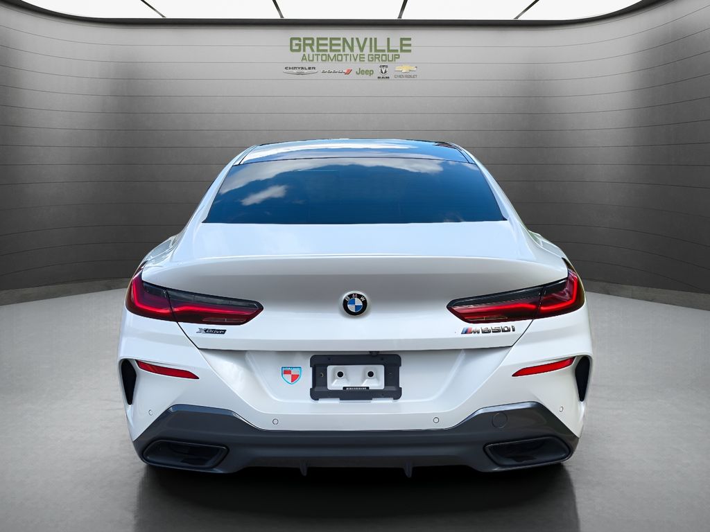 2022 BMW 8 series M850i Grand Coupe - Mineral White Metallic exterior view 4