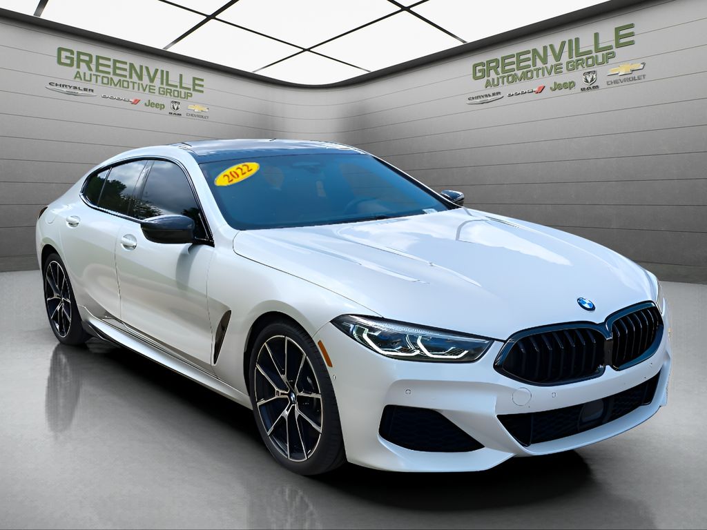 2022 BMW 8 series M850i Grand Coupe - Mineral White Metallic exterior view 7