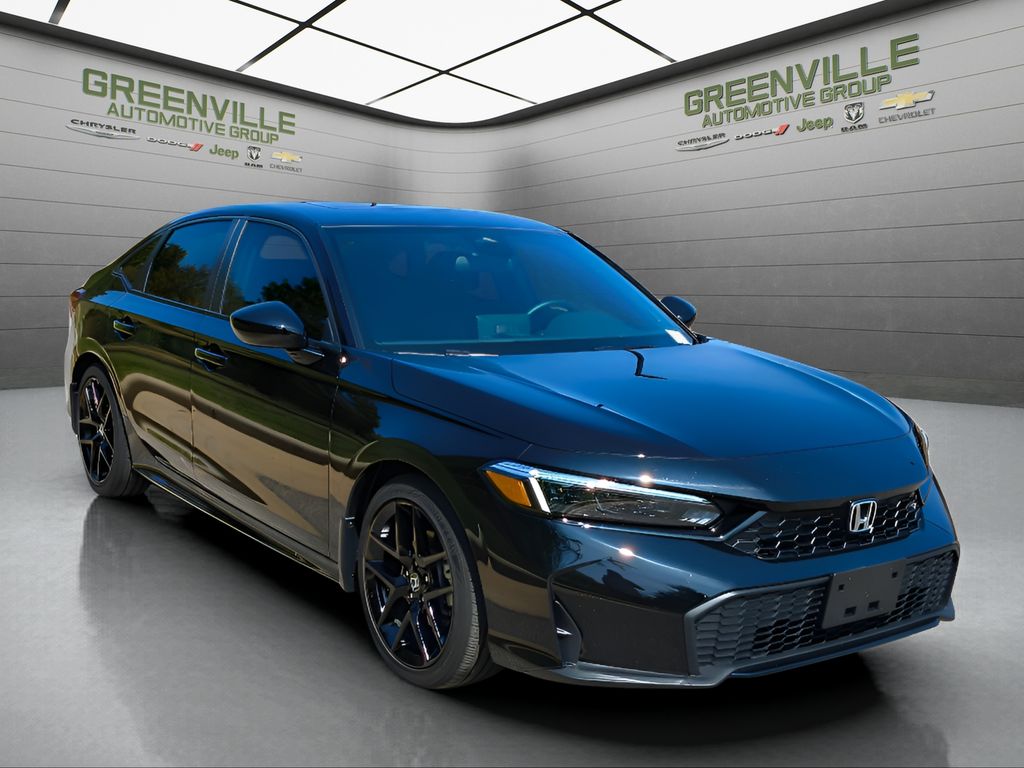 2025 Honda Civic Hybrid Sport - Crystal Black Pearl exterior view 9