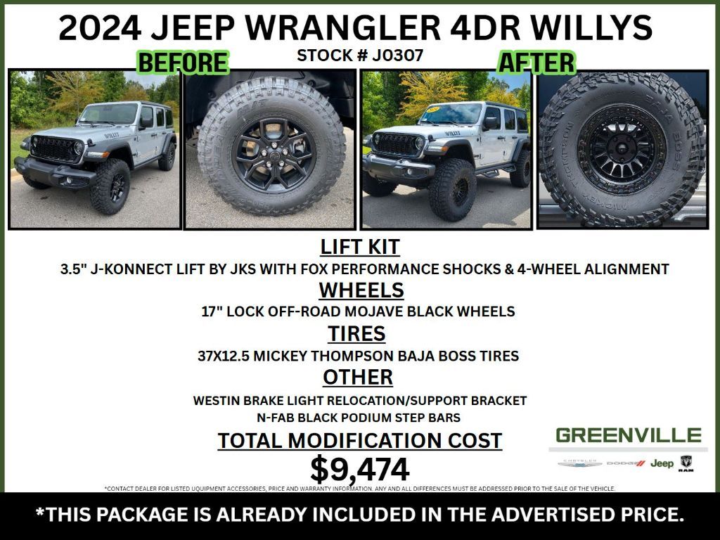 2024 Jeep Wrangler Willys Sport - Silver Zynith Clear Coat exterior view 2