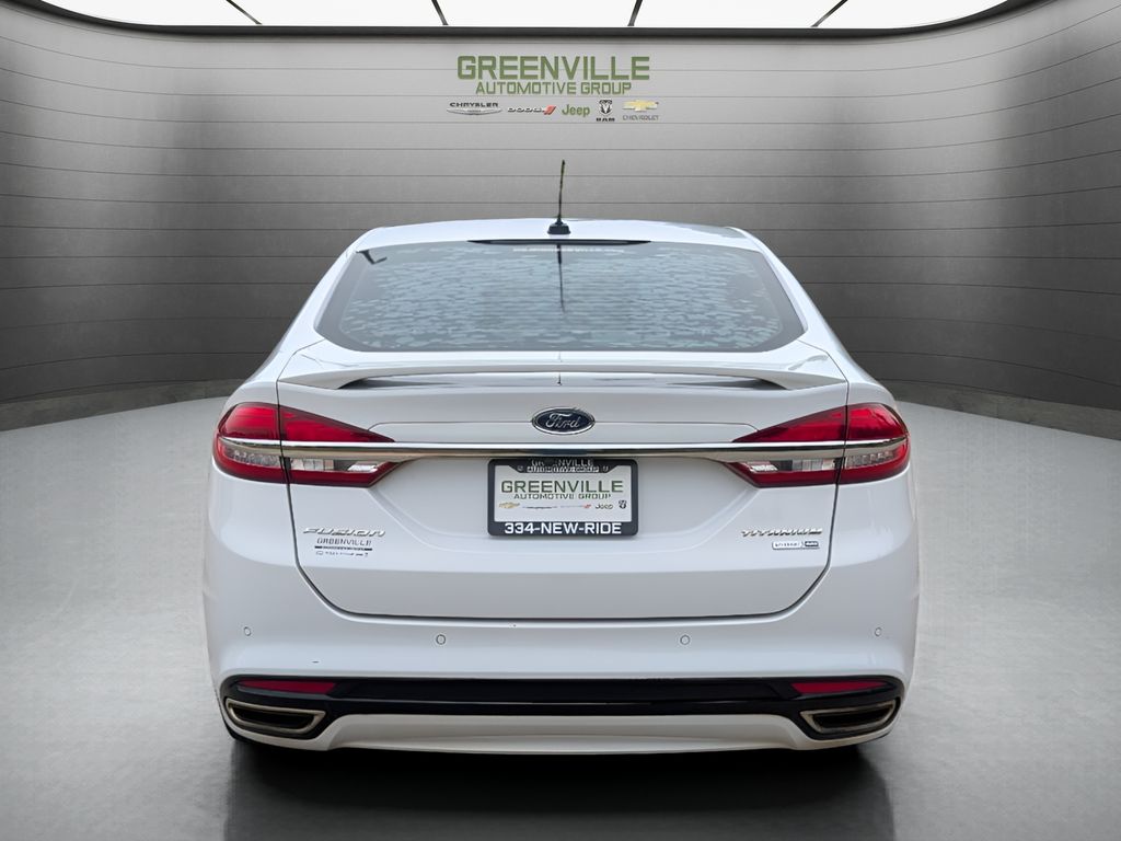 2018 Ford Fusion Titanium - Oxford White exterior view 6
