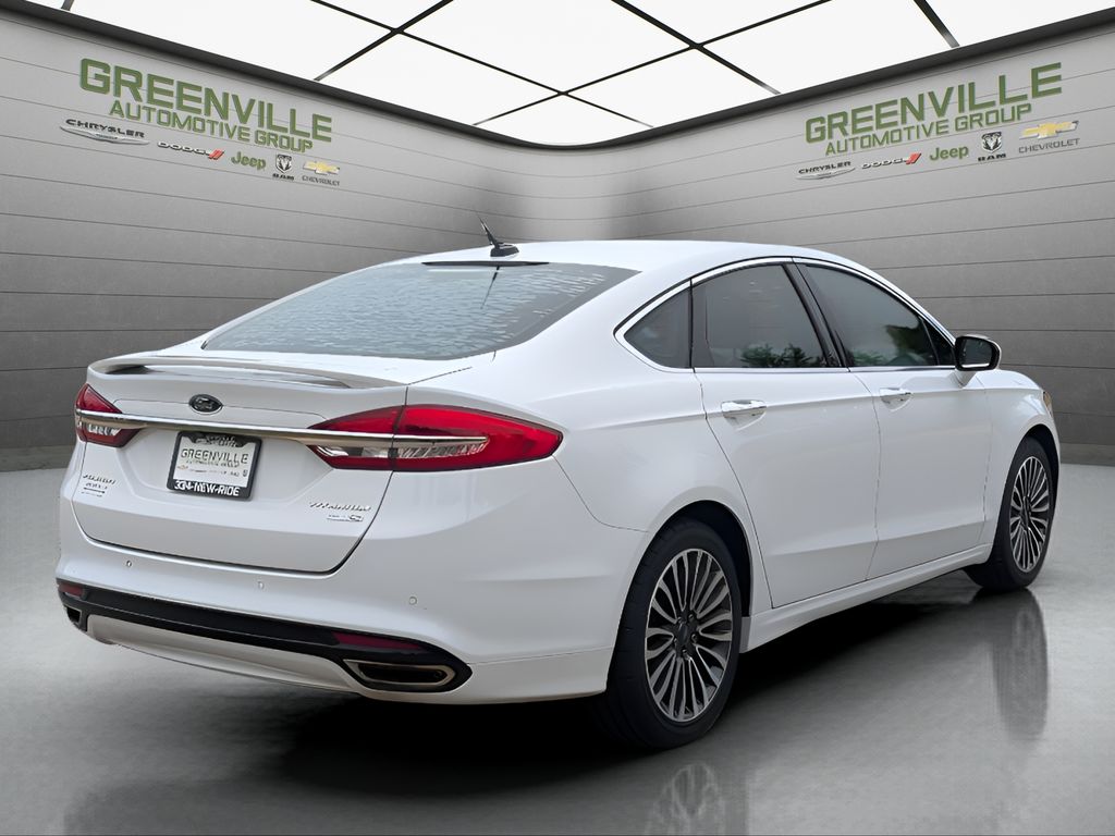 2018 Ford Fusion Titanium - Oxford White exterior view 7