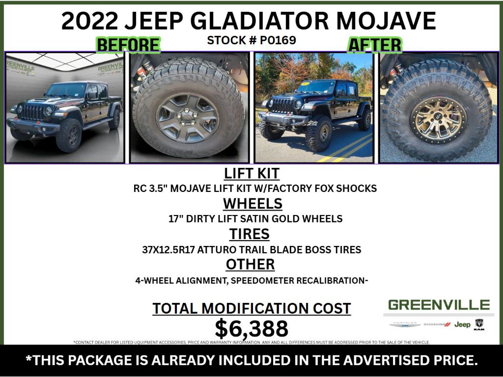 2022 Jeep Gladiator Mojave - Black Clearcoat exterior view 2