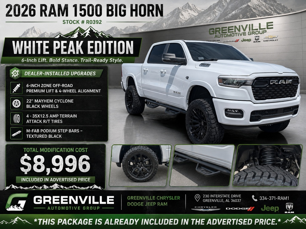 New 2026 Ram 1500 Big Horn Sport Hemi 4x4 Crew Cab