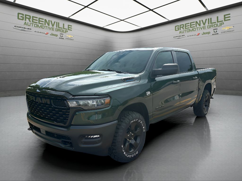 2026 Ram 1500 Warlock Hemi 4x4 Crew Cab - Serrano Green Metallic exterior view 1