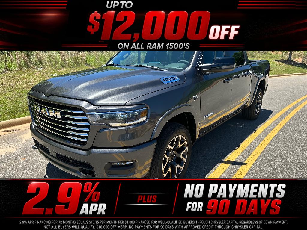 2026 Ram 1500 Laramie Level 2 Hemi 4x4 Crew Cab - Granite Crystal Metallic Clearcoat exterior view 1