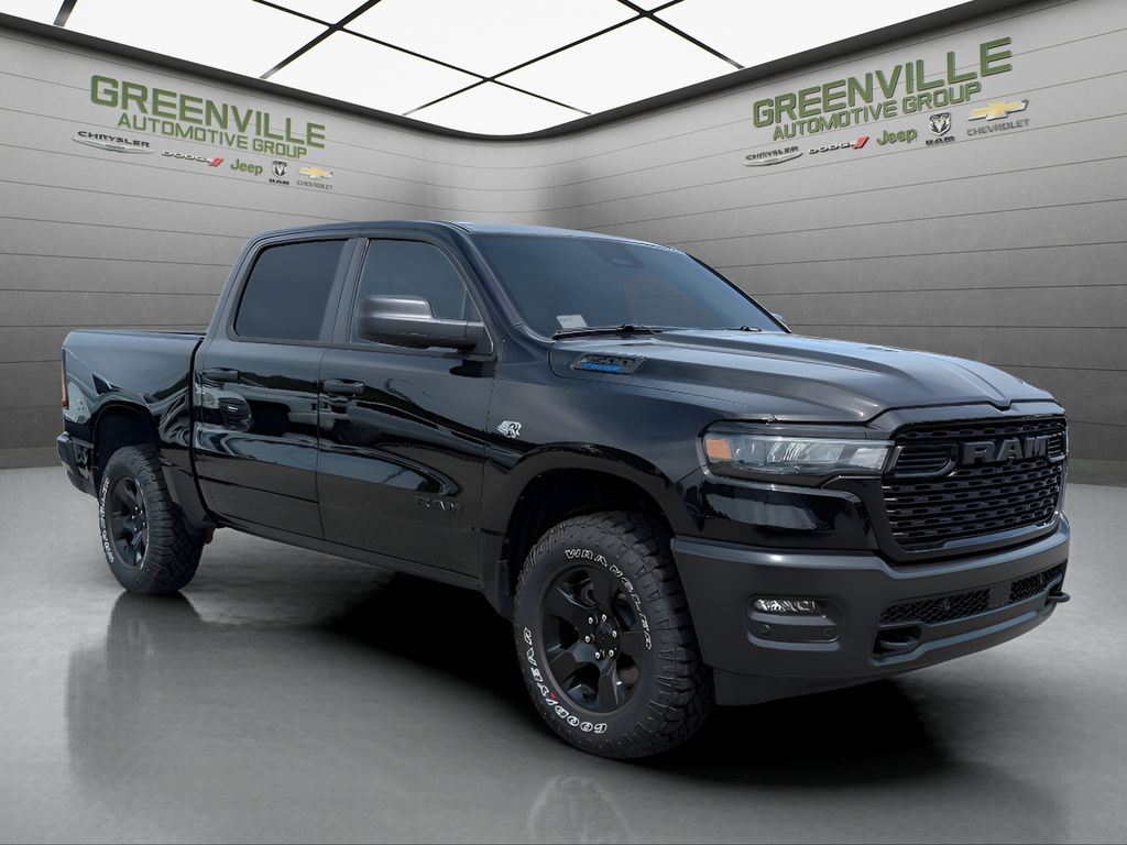 2026 Ram 1500 Warlock Hemi 4x4 Crew Cab - Diamond Black Crystal Pearlcoat exterior view 10
