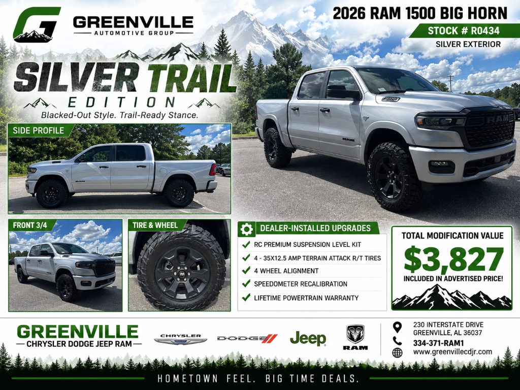 New 2026 Ram 1500 Big Horn Night Edition Hemi 4x4 Crew Cab