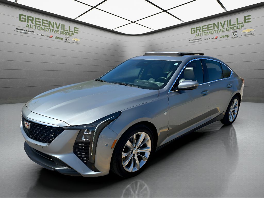 2025 Cadillac CT5 Premium Luxury - Argent Silver Metallic exterior view 2