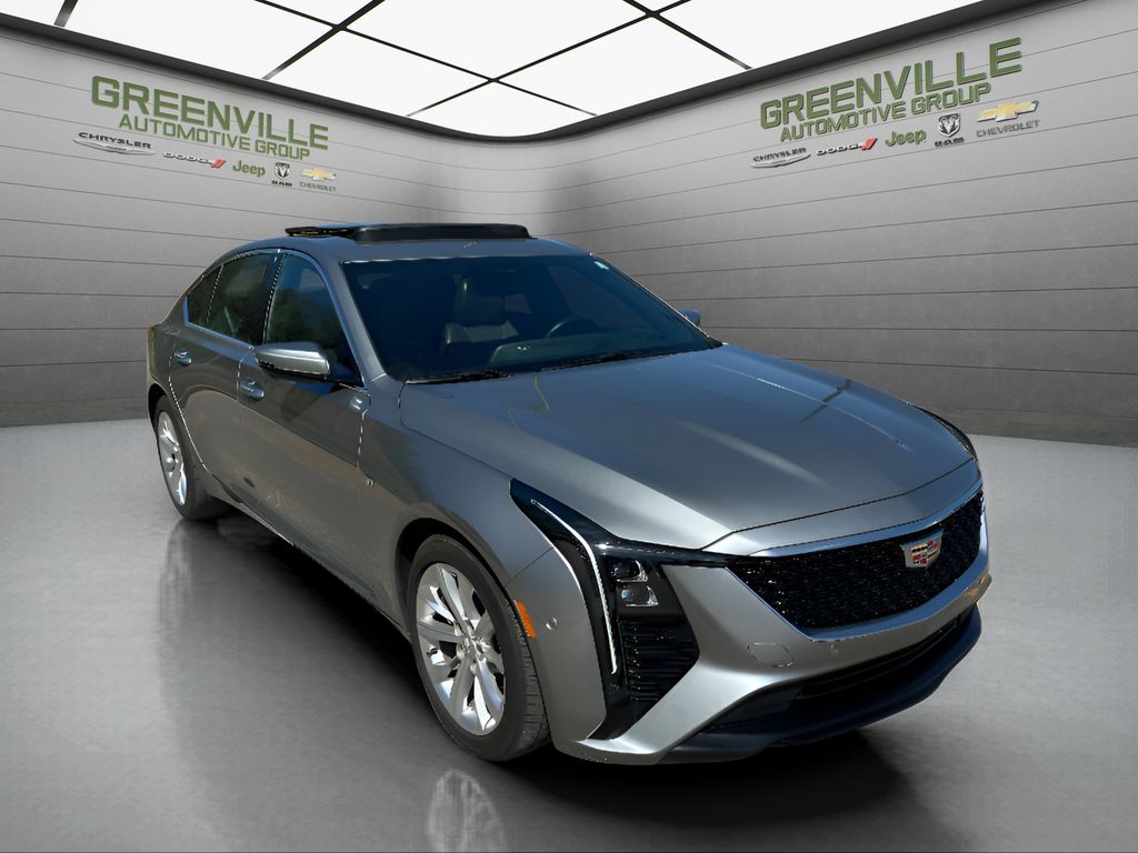 2025 Cadillac CT5 Premium Luxury - Argent Silver Metallic exterior view 4