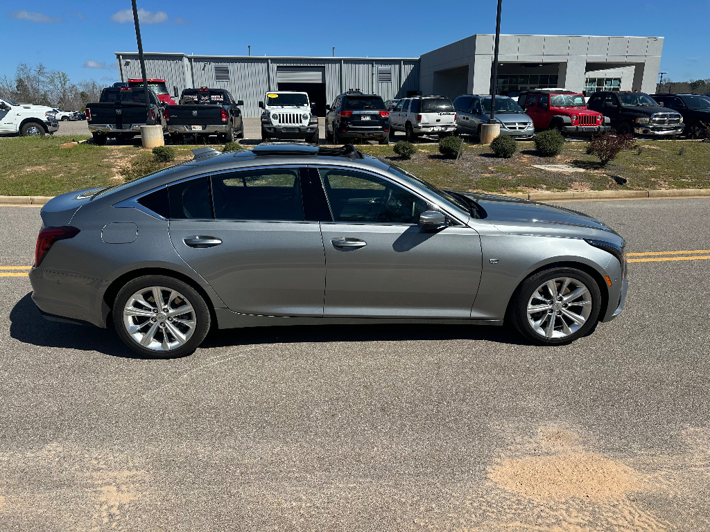 2025 Cadillac CT5 Premium Luxury - Argent Silver Metallic exterior view 4